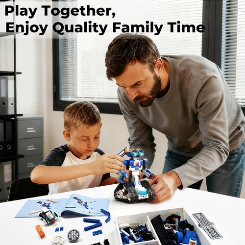 Vista 7 de Apitor STEM Robot Toy 6 en 1 Kit de construcción de robot para niños de 8 a 12 años, aplicación de control remoto, juguetes de codificación STEM