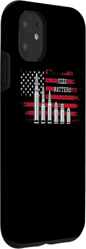 Vista 12 de iPhone XR - Camisa para amantes de municiones y pistolas, tamaño importa, balas y funda de calibre