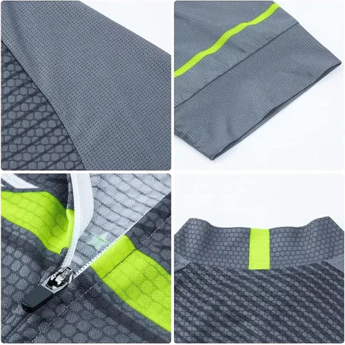 Vista 5 de ROTTO Camiseta de ciclismo para hombre, manga corta, serie Simple Line