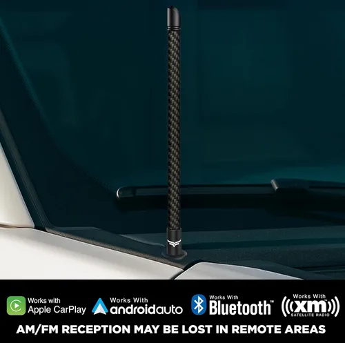 Vista 3 de EcoAuto Antena universal corta y rechoncha para camión de 12 pulgadas, accesorios de camión para Ford, Dodge, GMC, Chevy, Jeep (2007+) - Antirrobo