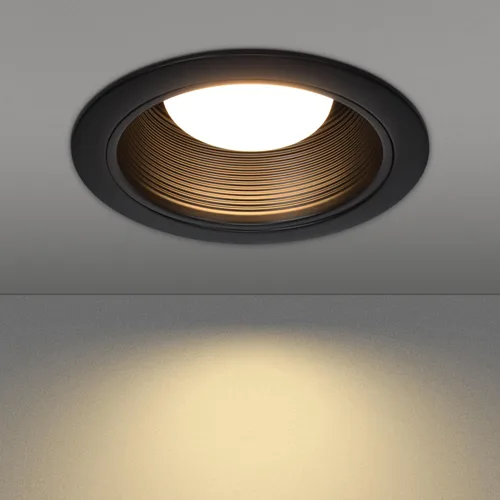 Vista 6 de TORCHSTAR Moldura de deflector empotrable de 6 pulgadas con anillo desmontable, metal completo, moldura de luz de techo para lata de 6 pulgadas