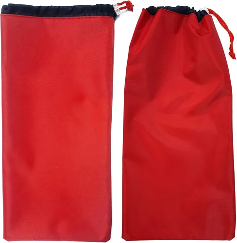 Vista 2 de Bolsa para tienda de campaña, bolsa de nailon rojo resistente, impermeable, bolsillo para campamento, accesorios de almacenamiento, bolsa de clavija