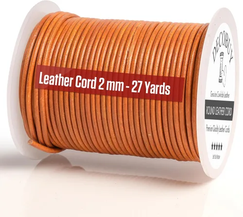 Vista 20 de Cordón de cuero para hacer joyas, cordón redondo de 1.5 mm, cuerda de 27 yardas para manualidades, cuerda para collar, trenzado - Negro