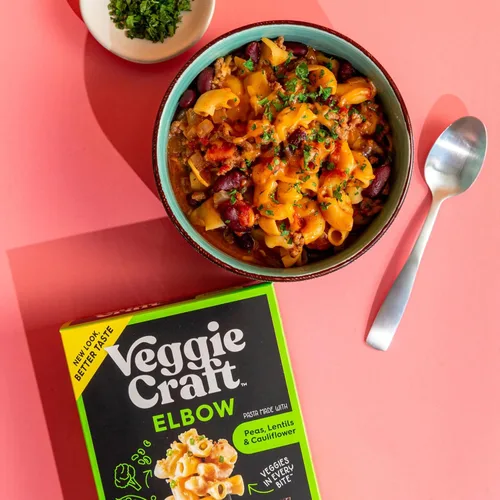 Vista 7 de Veggiecraft Farms Pasta de codo - Nueva receta mejorada - Pasta de coliflor con proteínas con lentejas y guisantes, fideos de macarrones con alto