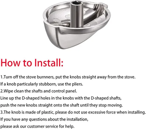 Vista 4 de Gejoy WB03T10325 Knobs Burner Control Knobs Compatible with General Electric GE Range Cooktop 2691864 PS3510510(6 Packs)