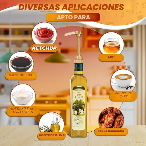 Vista 6 de Dispensador de jarabe de café, 4 unidades, funciona como bomba de jarabe delgada y Torani, se adapta a varias botellas de 25.4 onzas, dispensación