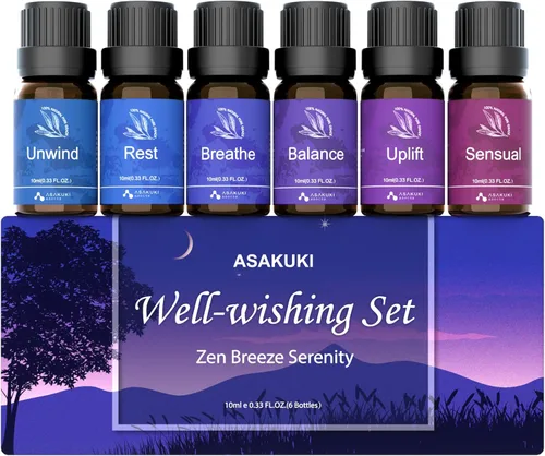 Vista 8 de Aceites esenciales ASAKUKI para difusores para el hogar, aceite de fragancia para hacer velas, menta, vainilla, pastel de cupcake, canela