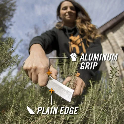 Vista 4 de Gerber Gear Flatiron Cuchillo de Bolsillo Plegable, Cuchillo Plegable de Acero Inoxidable EDC con Hoja de Cuchilla de 3.6" y Clip de Bolsillo, Negro