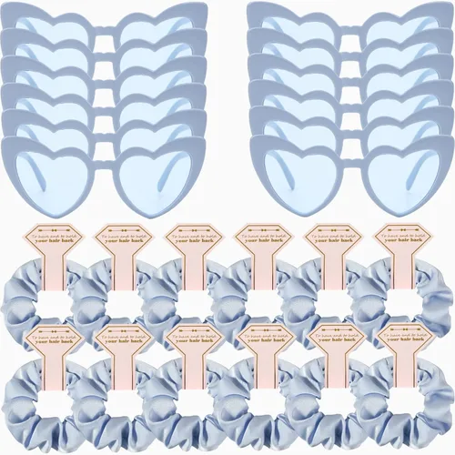 Vista 26 de Juego de 6 bandas elásticas de satén para dama de honor, para despedida de soltera, sin daños, para regalo para bodas, fiestas, regalos de propuesta