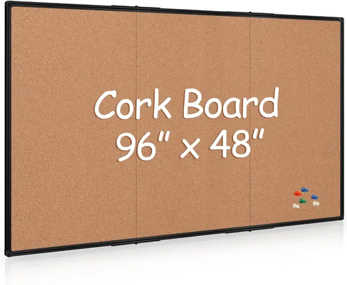 Vista 21 de Board2by Tablero de anuncios de corcho de 20 x 30, tablero de corcho con marco de aluminio negro, tablero de oficina para corcho de pared, tablero