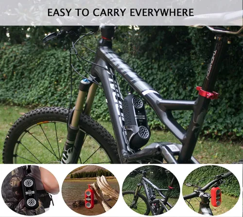 Vista 4 de KNZ GoDuo - Altavoces inalámbricos portátiles Bluetooth con base magnética conectable, sonido estéreo L/R y graves, resistente al agua y a