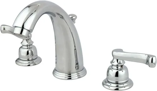 Vista 5 de Kingston Brass KB988FL Royale Grifo de lavabo generalizado con ventana emergente de latón, níquel cepillado, centro ajustable de 8 pulgadas