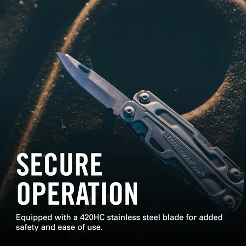 Vista 3 de LEATHERMAN, Multiherramienta de bolsillo tamaño Rev con abridor de paquete y destornilladores, acero inoxidable