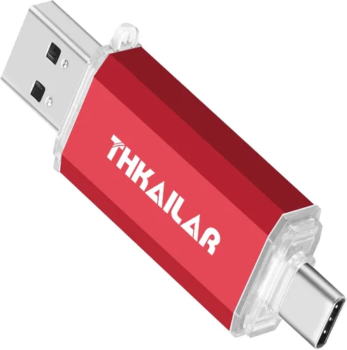 Vista 8 de Thkailar Unidad flash USB C de 1 TB para MacBook y teléfonos Android, unidad de pulgar con USB A y USB C para PC, portátil, almacenamiento externo