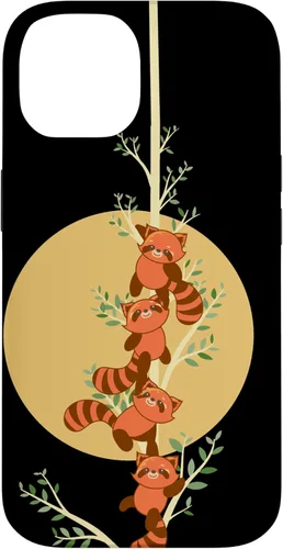 Vista 4 de Lindo Panda Rojo Caja Del Teléfono Panda Rojo Amante Caso Para IPhone 16