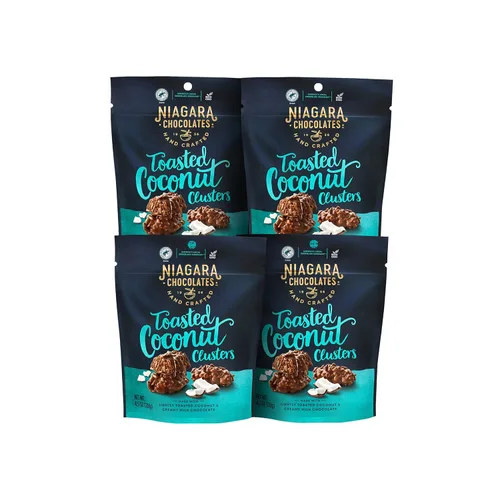 Vista 21 de Niagara Chocolates Tazas de mantequilla de maní de chocolate con leche, paquete de 4 bolsas de pie (4.5 onzas), sin OMG, chocolate premium, hechas a