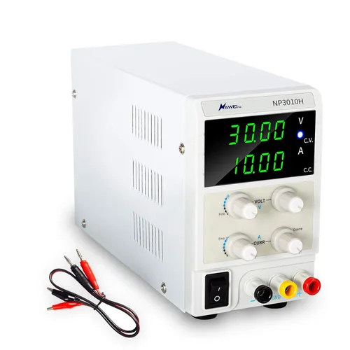 Vista 10 de Fuente de alimentación de banco de 30 V 5 A CC Pantalla LED digital variable, fuente de alimentación de laboratorio de conmutación con clip