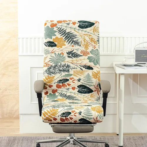 Vista 9 de Fundas elásticas para silla de oficina con cremallera duradera, funda elástica para silla de computadora o escritorio con estampado, funda universal