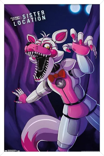 Vista 5 de Trends International Five Nights at Freddy's: Sister Location - Póster de pared Funtime Foxy, 22.375 x 34 pulgadas, versión sin marco