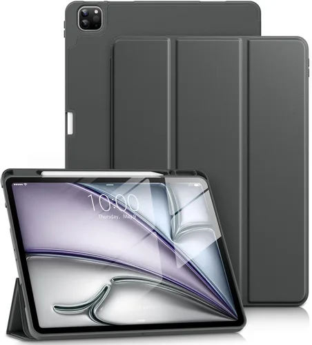 Vista 11 de DTTO Funda para iPad Air de 13 pulgadas M3/M2 2025/2024, Funda para iPad Pro de 12.9 pulgadas (6ª/5ª/4ª/3ª Gen), Funda Suave con Soporte Tríptico