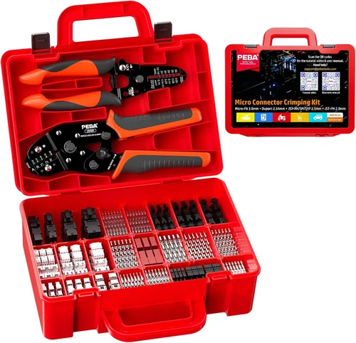 PEBA Kit de herramientas de crimpado, 45 tipos, Micro-Fit 3.0, JST PH XH SM