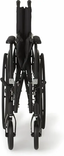 Vista 5 de Medline Silla de ruedas ultraligera de alta calidad con brazos traseros abatibles de longitud completa y reposapiernas elevables para ancianos