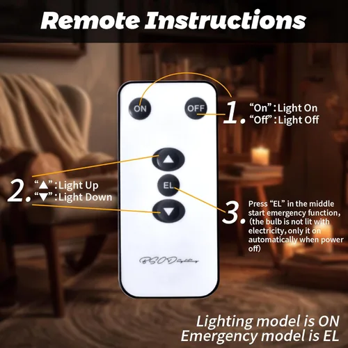 Vista 8 de BSOD Bombillas recargables con control remoto, bombillas LED E26 de luz cálida, bombillas de batería USB, bombillas regulables de emergencia