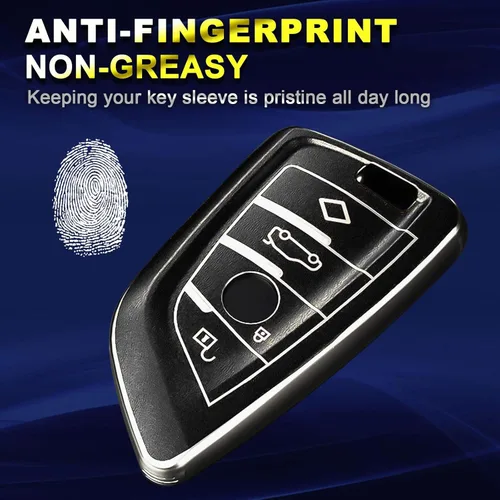 Vista 3 de Xotic Tech para BMW 1 2 3 4 5 6 7 Series X1 X3 X4 Key Fob Cover TPU Front+ABS Shell Back Case Protector de llave
