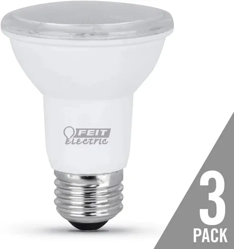 Vista 2 de Feit Electric PAR20 Bombilla LED, equivalente a 50 W, no regulable, luz blanca diurna de 5000 K, base E26, 500 lúmenes, bombilla empotrada