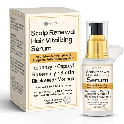 Suero lechoso ligero para el crecimiento del cabello con redensyl, capixyl, bhringraj, semillas negras, palma enana americana y romero | Fórmula