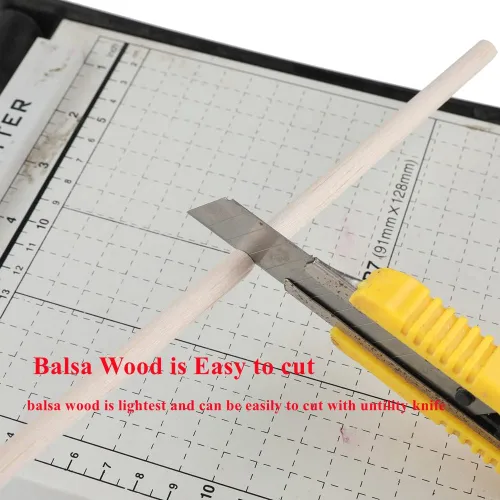 Vista 6 de Paquete de 30 varillas redondas de madera de 1/4 x 1/4 x 12 pulgadas, madera natural sin acabar, color madera natural sin terminar para Cricut