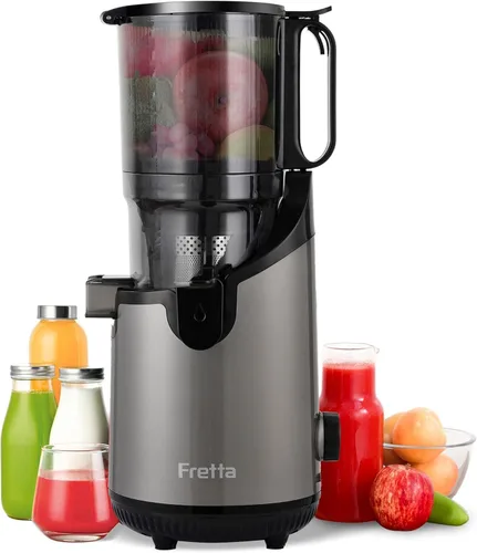 Vista 16 de Máquinas Exprimidoras de Prensa en Frío, Exprimidor de Masticación Lenta con Conducto de Alimentación Extra Grande de 5.3" que Cabe Frutas