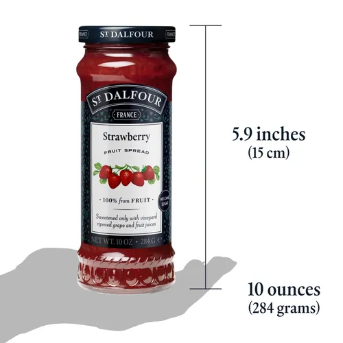 Vista 7 de St. Dalfour Untable de fruta de fresa – 10 oz – 100% de fruta, sin ingredientes artificiales, sin OMG, sin azúcar de caña, todo natural, fabricado