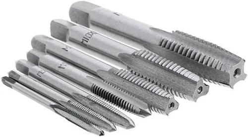 Vista 2 de QISF Juego de 7 llaves de rosca métrica de acero para cojinetes M3-M12 (llave no incluida)