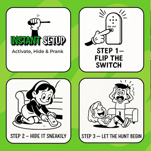 Vista 3 de FUN delivery Dispositivo de Broma de Sonido de Gato Oculto – Dispositivo de Bromas - Generador de Ruido de Maullido con Intervalos Aleatorios