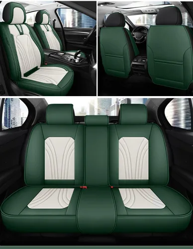 Vista 2 de Fundas de asiento de cuero para Volvo XC40 2019-2025, piel sintética impermeable, compatible con bolsas de aire y protector de cojín automotriz
