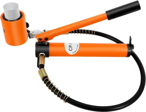 Vista 12 de Bomba de mano hidráulica 10T 10000Psi Tipo Separado Kit de bomba hidráulica manual de Ram con mango antideslizante Bolas de acero y anillo