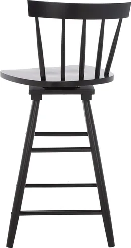 Vista 8 de Safavieh Home Collection Tage Farmhouse - Taburete giratorio de madera maciza de madera maciza de 25 pulgadas