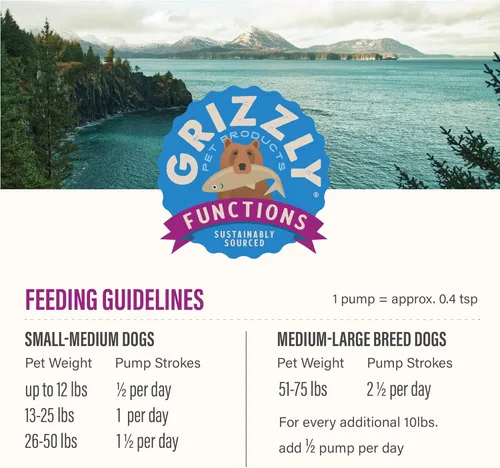 Vista 6 de Grizzly Wild - Suplemento antioxidante natural de aceite de krill antártico para perros, 8 onzas