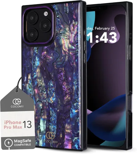 Vista 40 de Cocomii - Funda rectangular compatible con iPhone 13 Pro - Compatible con MagSafe, patrón de carey, estampado animal, brillante, magnética