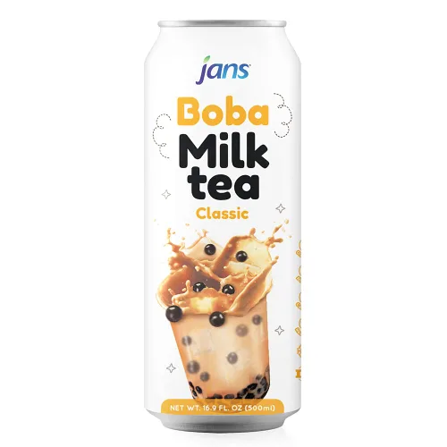 Vista 17 de Jans Boba Milk Tea Sabor original, dulce cremoso de tapioca taiwanesa Bubble Boba, bebida asiática estilo té con leche real, bebida enlatada de 16.9
