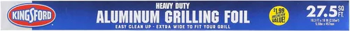 Kingsford Papel de aluminio resistente para parrilla - Envoltura duradera para asar a la parrilla, cocinar, cocinar al vapor y almacenamiento de