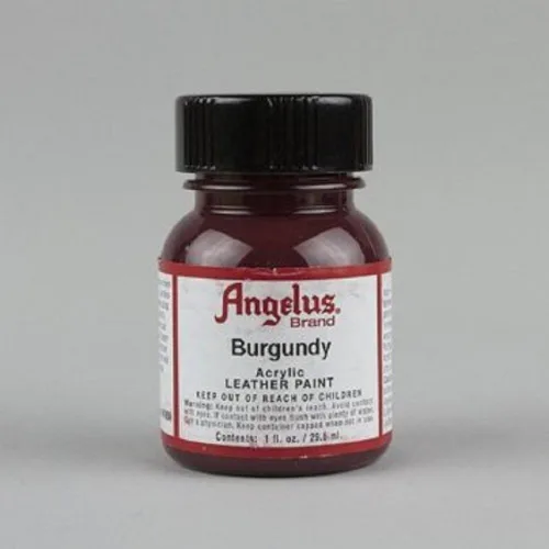 Pinturas para cuero de Angelus, Burgundy, 1 Ounce