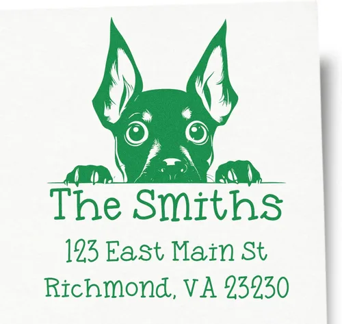 Vista 277 de Sello de alta calidad para cachorros Airedale Terrier – Sello de dirección personalizado – Ideal para los amantes de los perros – Elección de 5