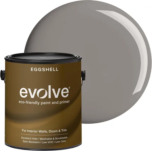 Vista 43 de EVOLVE Pintura e imprimación para interiores, cáscara de huevo (blanco alabastro), 1 galón, cobertura de una capa, excelente oculto, bajo contenido