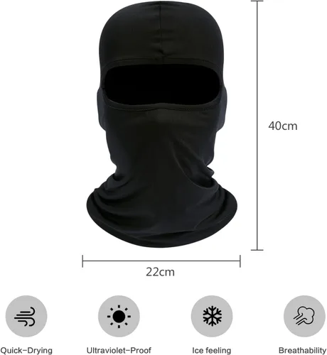 Vista 4 de Pasamontañas de licra para motociclismo, ciclismo o para llevar como pañuelo para senderismo o skateboard