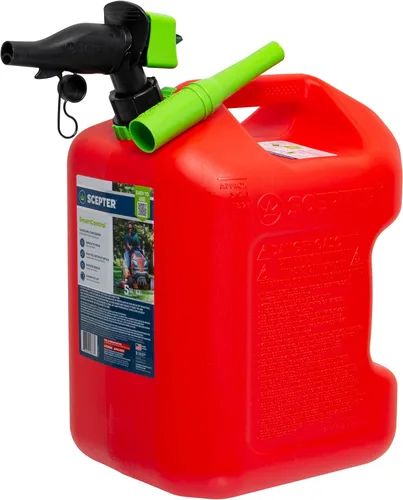 Vista 13 de Scepter FSCK552 Recipiente de combustible con boquilla SmartControl a prueba de derrames, lata de queroseno azul, 5 galones