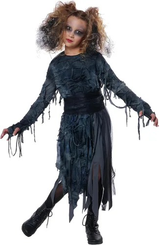 Vista 2 de Disfraz infantil de zombi de California Costumes, L, Carbón