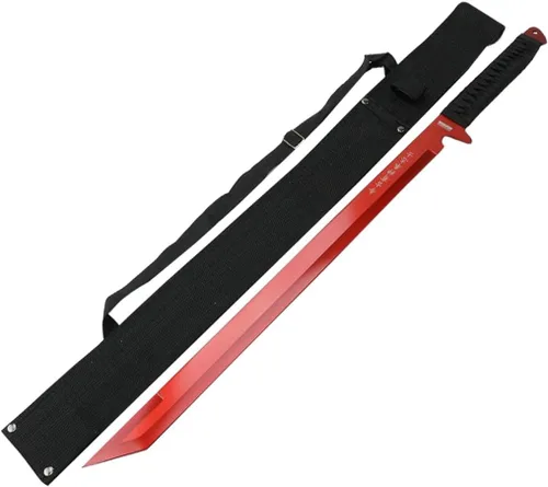 Vista 2 de Defender - Espada Ninja dorada de acero inoxidable con funda de 26 pulgadas