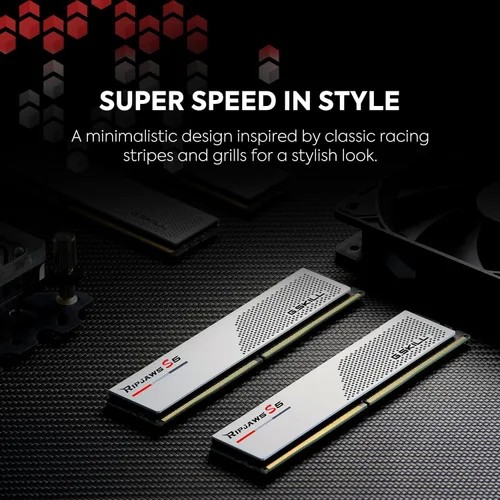 Vista 3 de G.SKILL Ripjaws Serie S5 DDR5 RAM (Intel XMP 3.0) 32GB (2x16GB) 6000MT/s CL30-40-40-96 1.35V Memoria de computadora de escritorio U-DIMM - Blanco